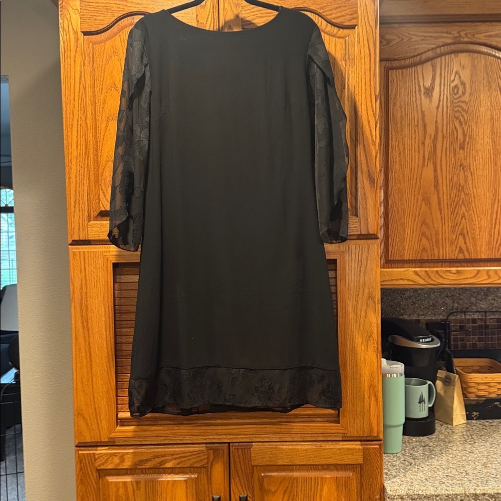 Grace Karin Black Dress with Floral Detail